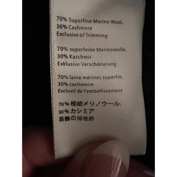 New Women's Alps & Meters Sweater XS Charcoal Gray Merino Wool & Cashmere $995 - Picture 7 of 7